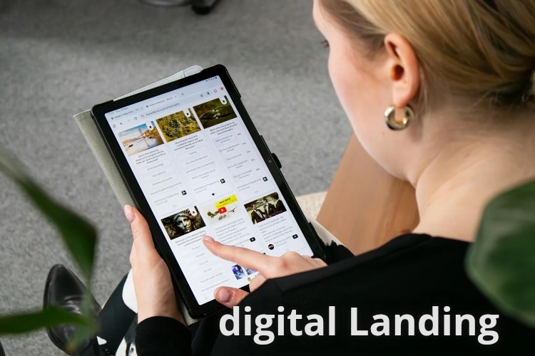 small business owner reviewing digital lending platform for quick financing options