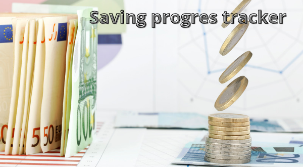 Visual tracker for money-saving progress